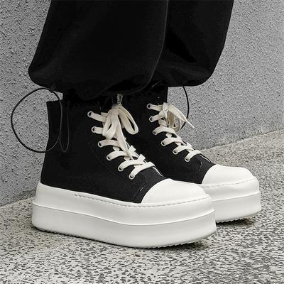 Американские парусиновые туфли на платформе, мужские, нишевые, спортивные, для улицы, пара, большие туфли для увеличения роста, туфли дерби для женщин 18457-J