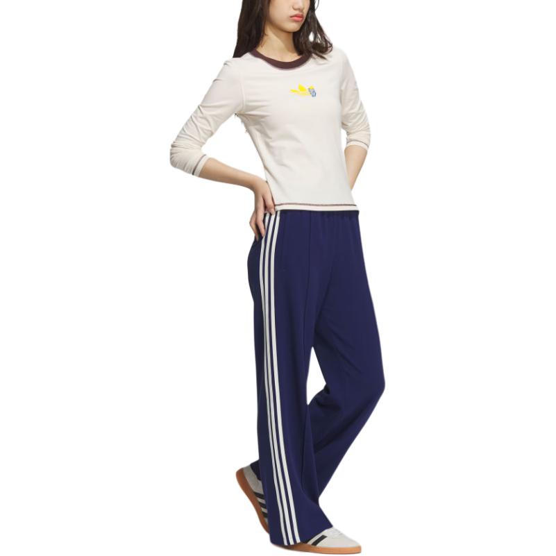 Adidas Футболка Originals Street Series LS, облегающая, с длинным рукавом, женские топы Wonder-White JL7549