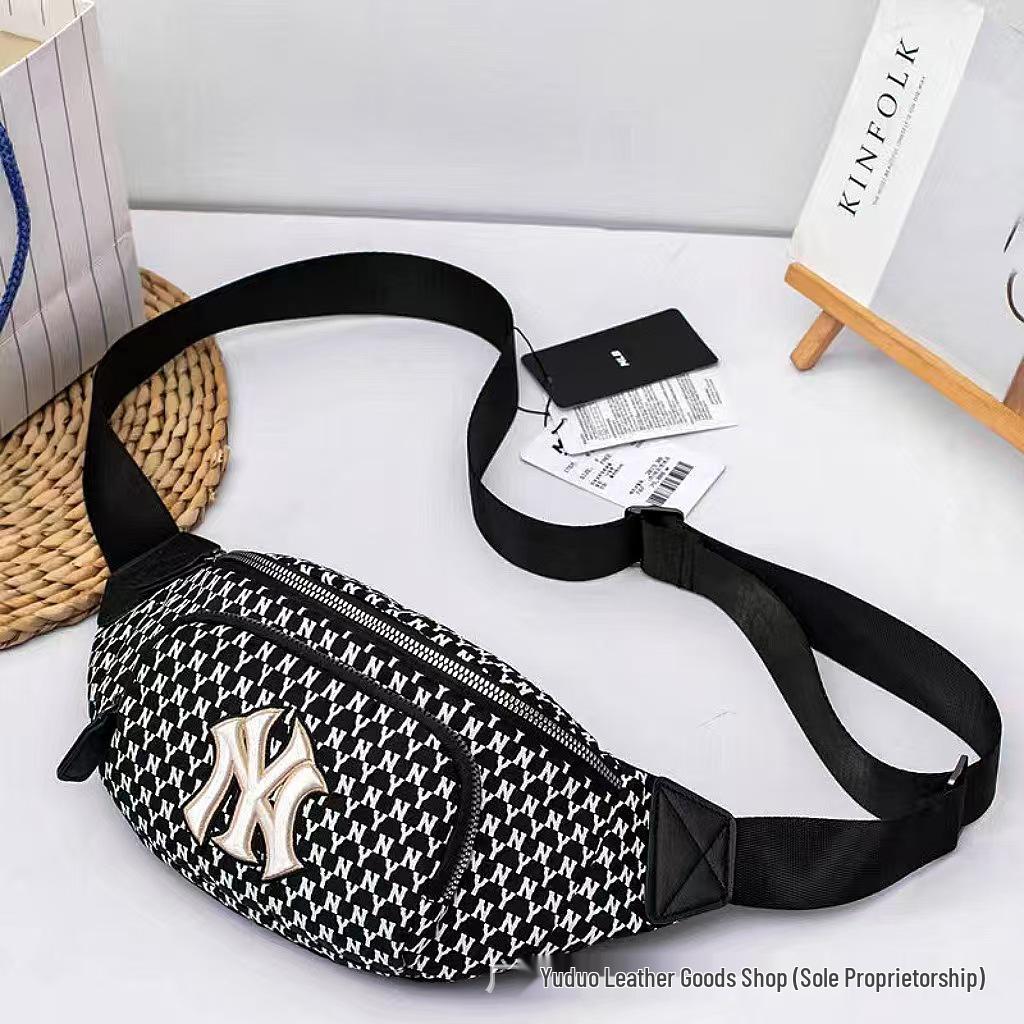 Корейская MLB NY Вышитая Монограмма Кроссбоди: Винтажная спортивная нагрудная сумка/поясная сумка