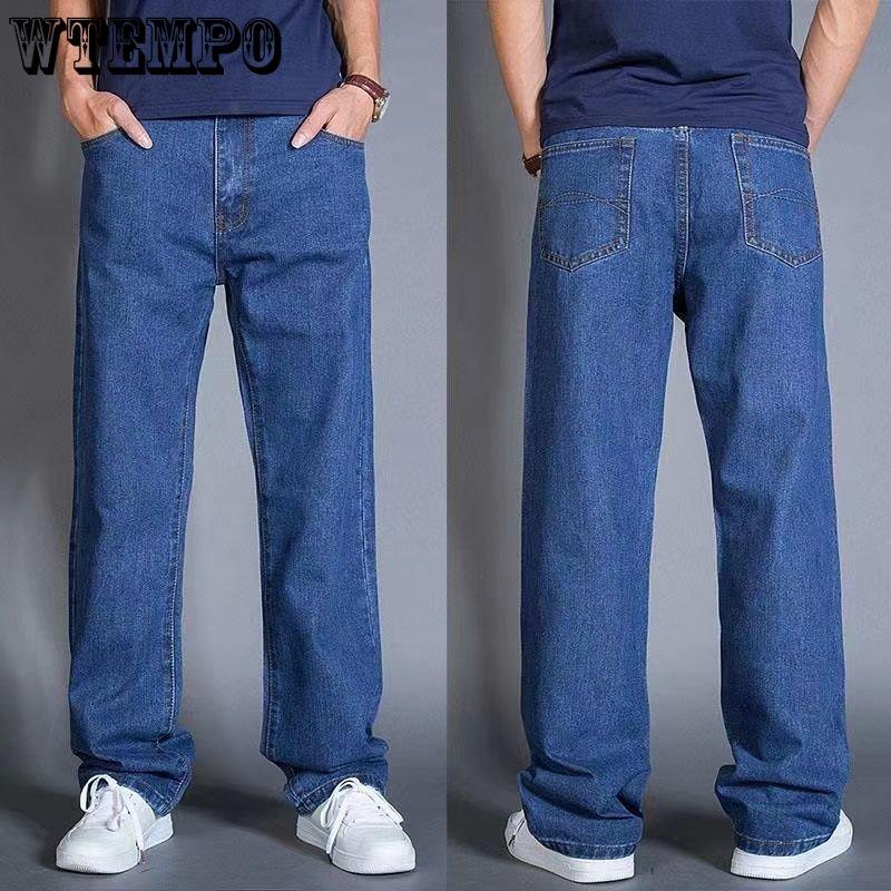 Men's Jeans Spring and Summer New Loose Straight Pants Blue Large Size Casual Fashion Simple Jeans