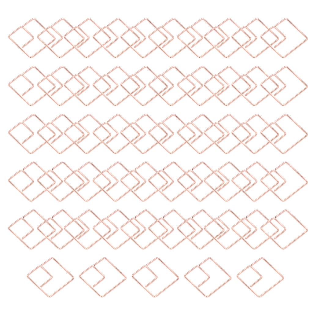 Скрепка для бумаги Проволочная железная скрепка для офиса Квадратная закладка для документов Маркировочный зажим Канцелярские принадлежности