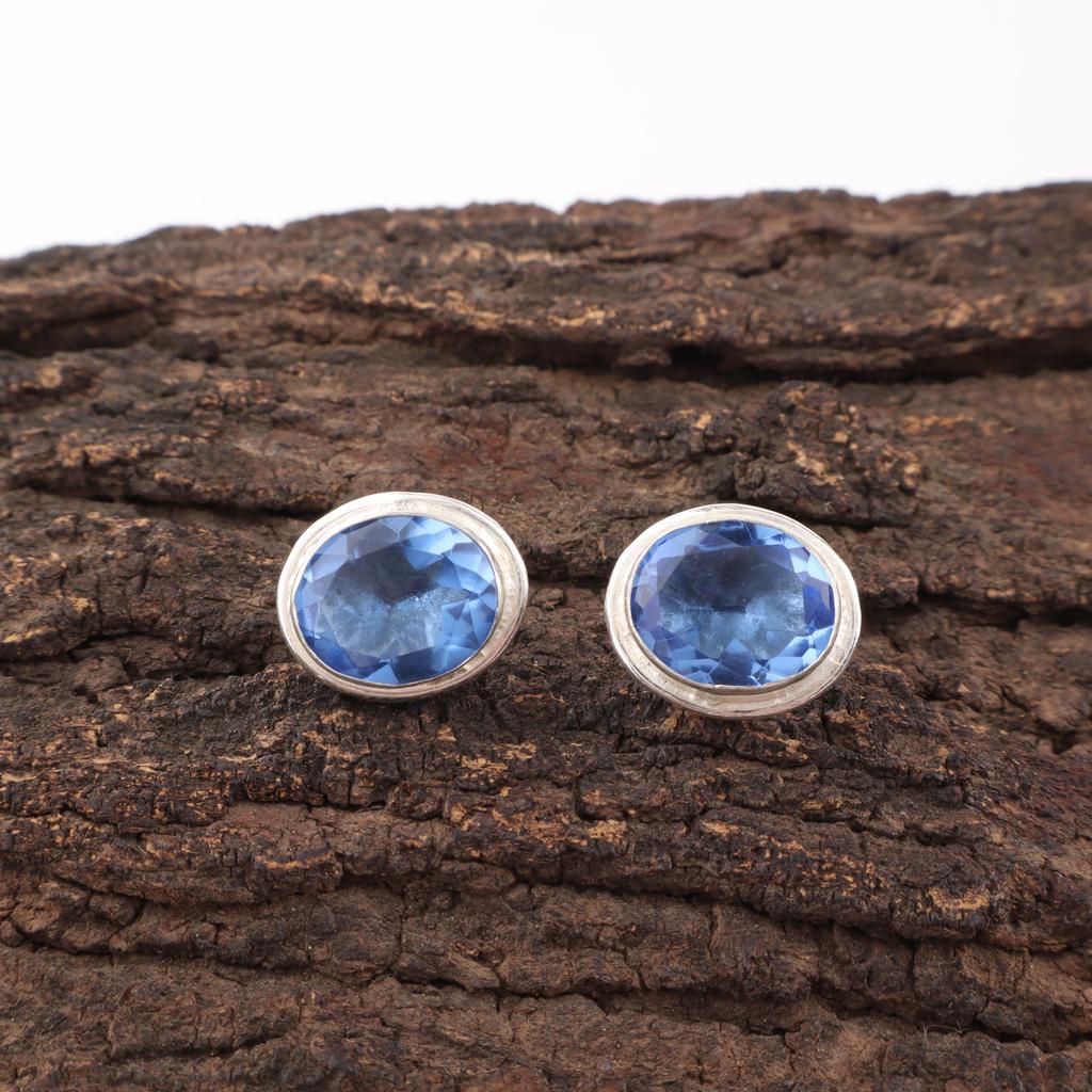 Tanzanite Handmade Gemstone Earrings, 925 Solid Sterling Silver Earrings Dainty Jewelry, Earrings For Engagement Gift