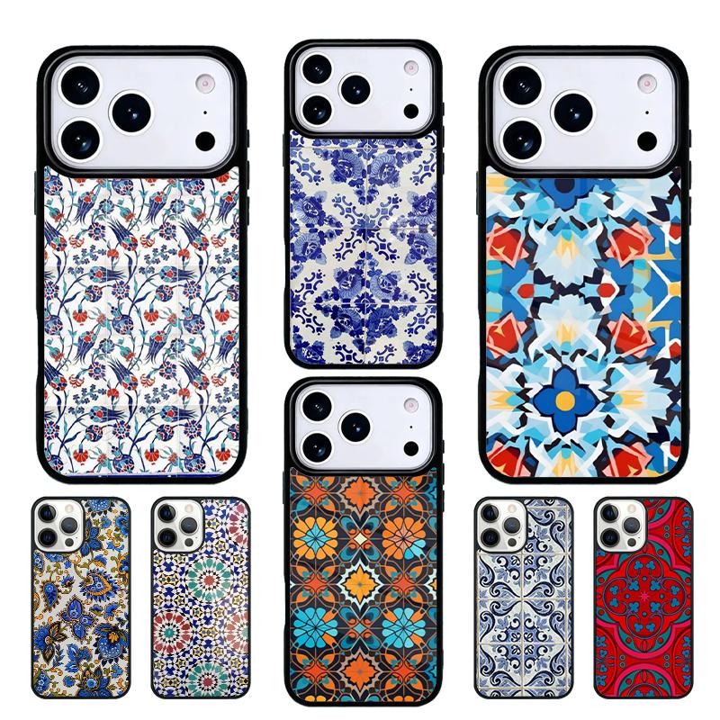Чехол для мобильного телефона с узором марокканской мозаики Совместим с IPhone 17 16 15 14 13 12 11Pro Max 17 Air cover