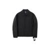 Классическая однотонная куртка-поло в стиле business casual с вышивкой логотипа для мужчин Черная TM-159AK644
