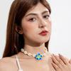 Европа и Америка Трансграничное Новое Ожерелье из Ракушек в виде Яйца и Цветка Женские Украшения Пляжный Отпуск Стиль Ручной Работы Плетеное Ожерелье из Ракушек