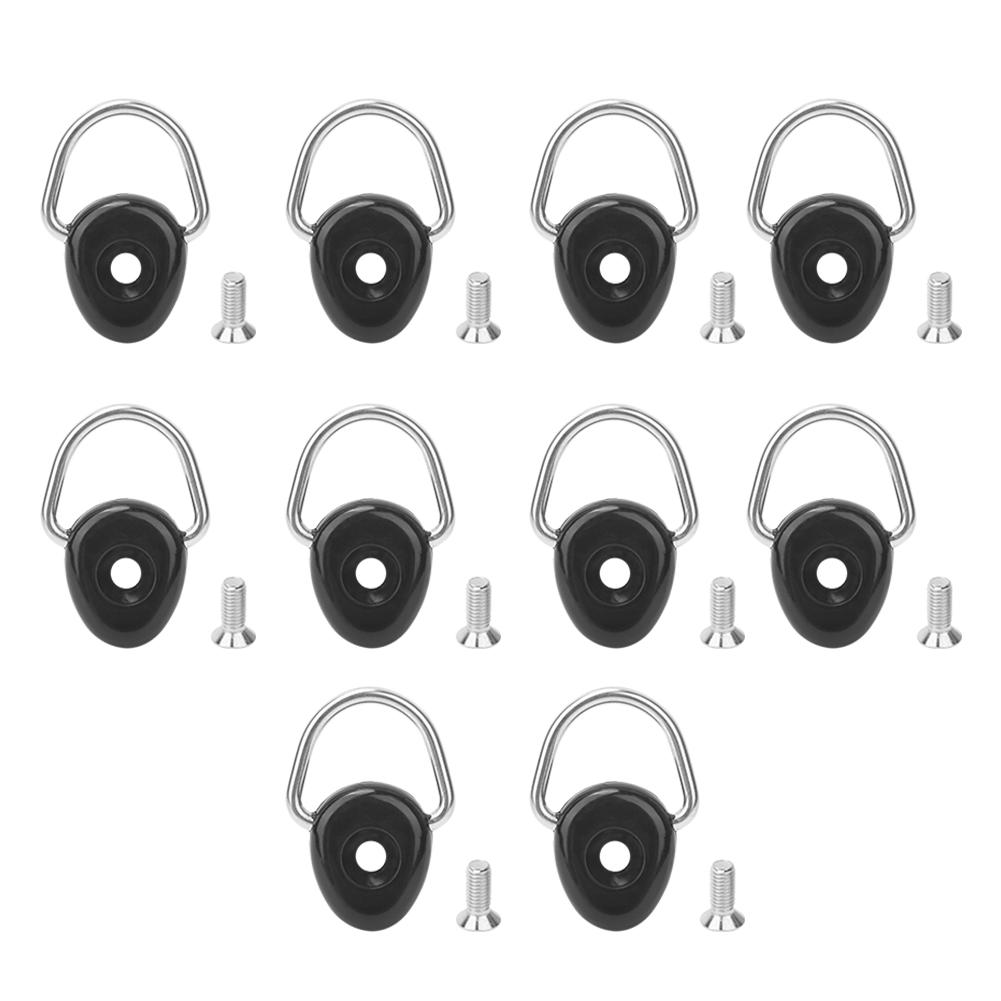 10 комплектов D-образных пряжек, крепежных колец, аксессуаров для спинки с винтом для каноэ-каяка