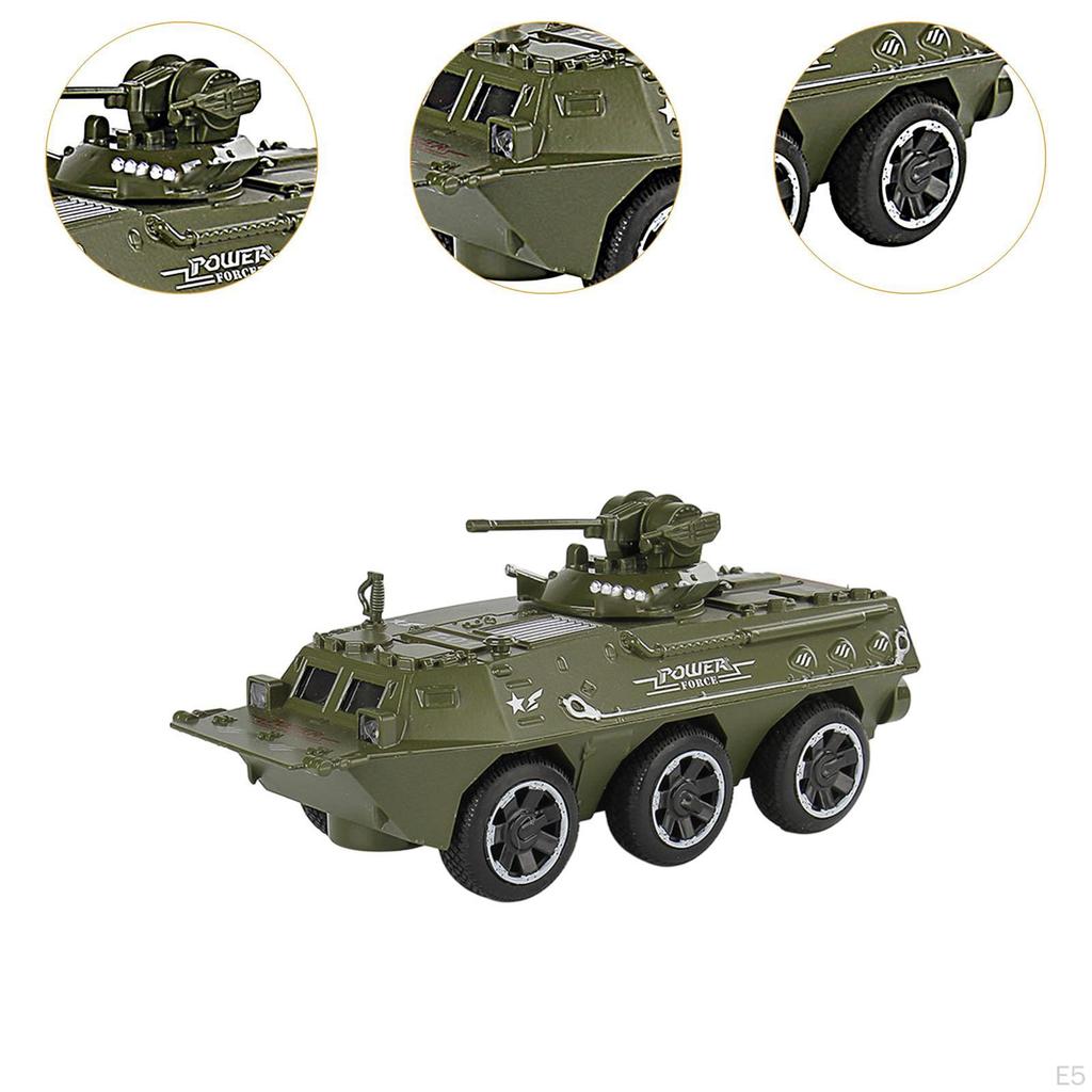 Friction Powered Pull Back Car Push and Go Truck Pretend Play Kids Armored Vehicle for 2 3 4 5 6