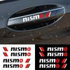 2025 For Nissan 4PCS Car Door Handle Sticker Auto Badge Accessories For Nissan Nismo Logo Tiida Teana Qashqai Juke X trail Note