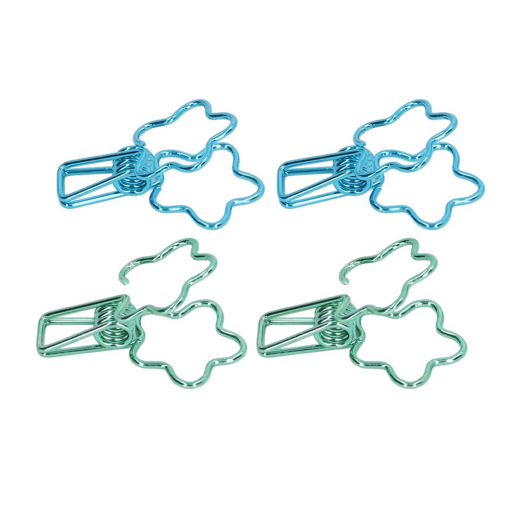 100 шт. Зажимы полые милые в форме цветка прочные металлические маленькие зажимы для офисных документов A