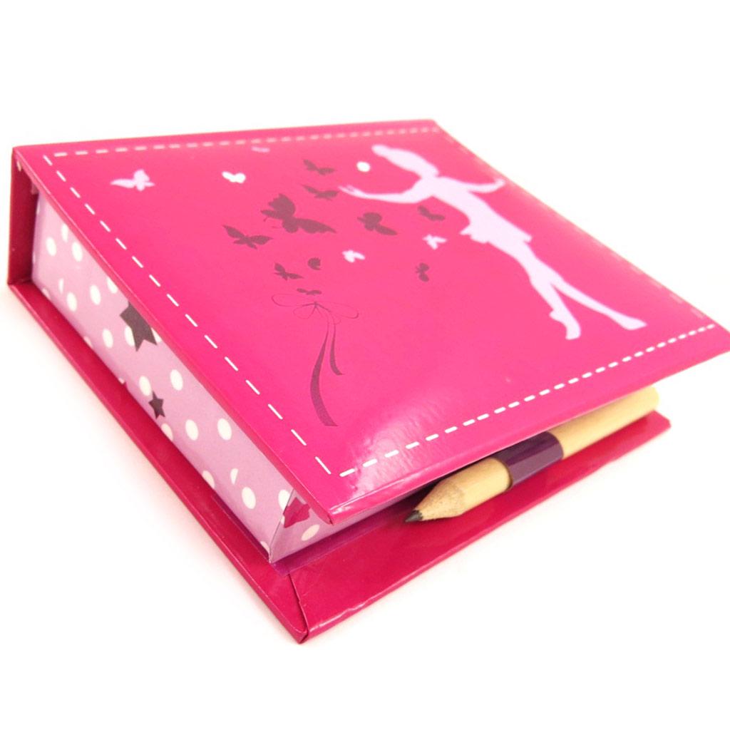 Les Trésors De Lily [L3985] - Bloc papier 'Ballerines' rose (+stylo)