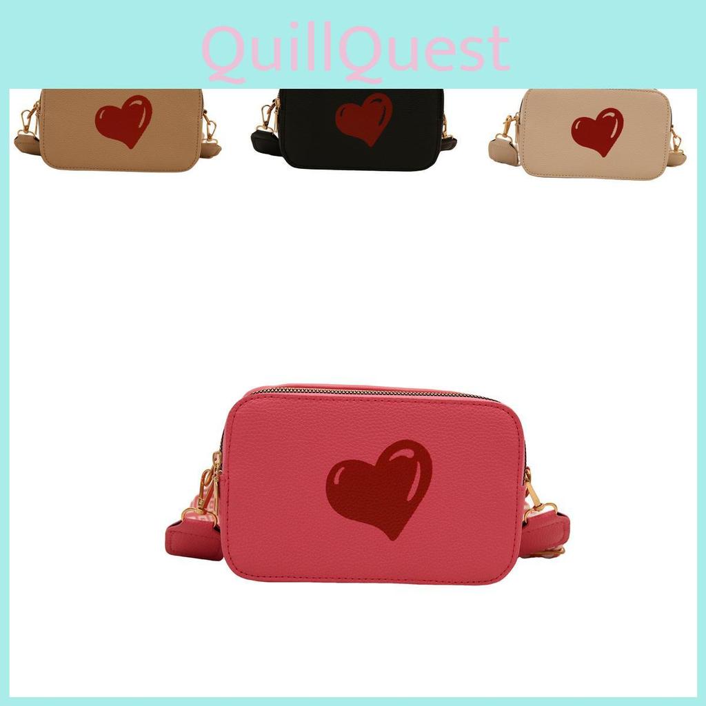 Chic Heart Print Small Square Bag For Women In Stylish Urban Minimalist Design