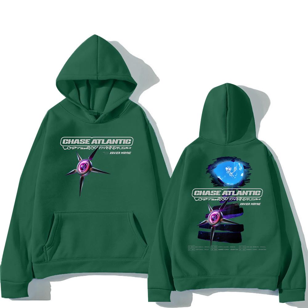 Модные мужские женские худи Chase Atlantic Lost in South America Tour Пуловеры Харадзюку Эстетика Унисекс Зимняя флисовая толстовка