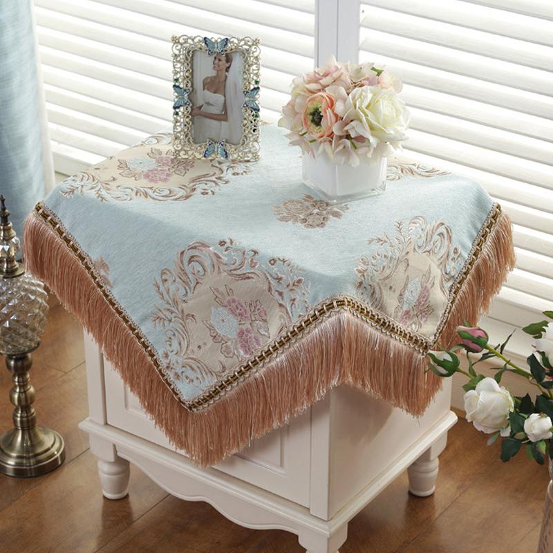 Утепленная европейская роскошная жаккардовая скатерть с кисточкой для свадьбы, дня рождения, круглого стола, скатерть для домашнего декора