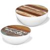 VidaXL Set of 2 Coffee Tables Bowl Shape Reclaimed Wood
