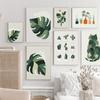 Плакаты с изображением скандинавских животных и печатные картины на холсте, стены с кошками и зелеными растениями, картины с художественными растениями, детская комната