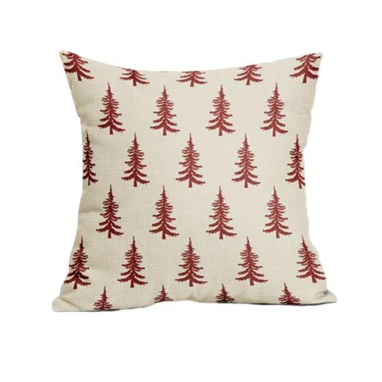 45x45СМ Наволочка на декоративную подушку с рождественской елкой, Наволочка с принтом рождественской елки, Домашняя гостиная, Спальня, Диван, Кровать, Декоративная квадратная наволочка
