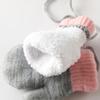 Cute Cartoon Children Gloves Thicken Kids Plush Fingerless Gloves 0-3year Toddler Hanging Neck Mittens Baby Winter Hand Warmer