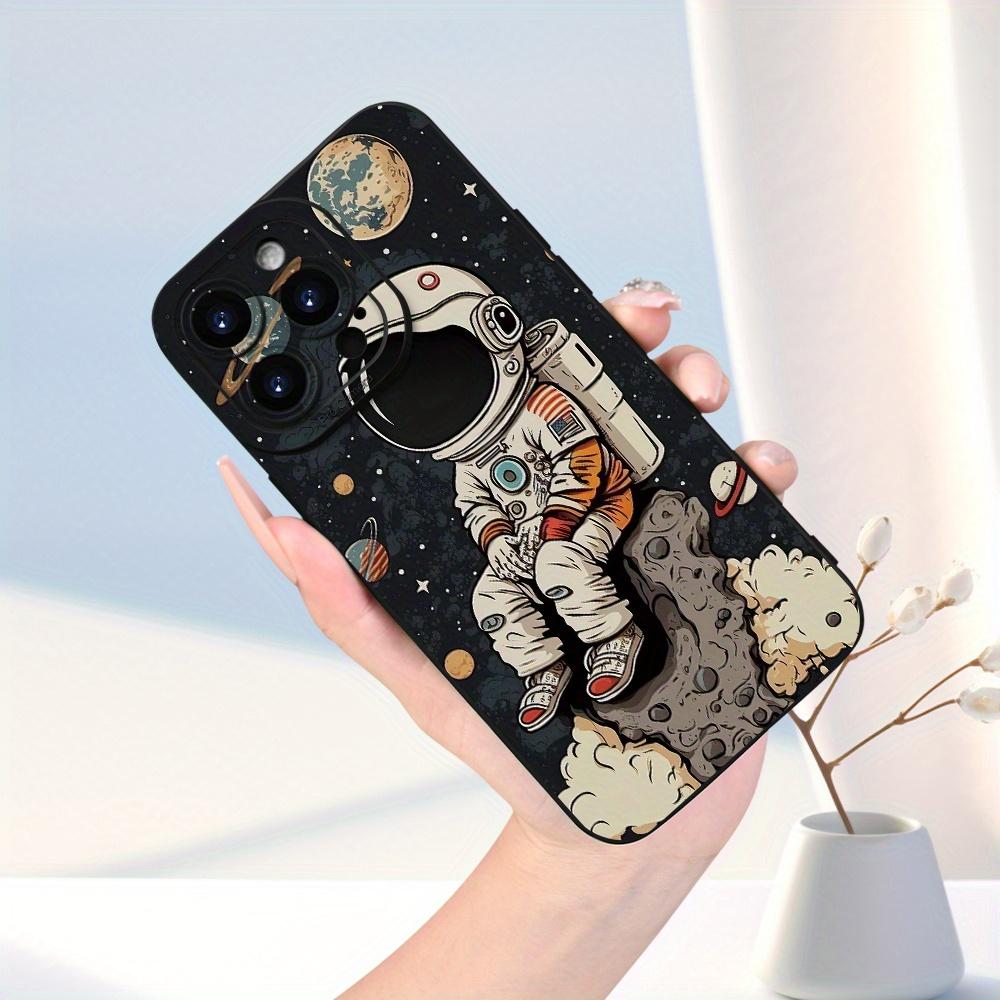 Креативный мультяшный чехол-астронавт для iPhone 17, 16, 15, 14, 13, 12, 11 Pro/Max/Plus с ударопрочной и прочной задней крышкой