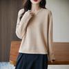 Autumn/Winter 2025 Pure Cotton V-Neck Loose Knit Sweater for Women