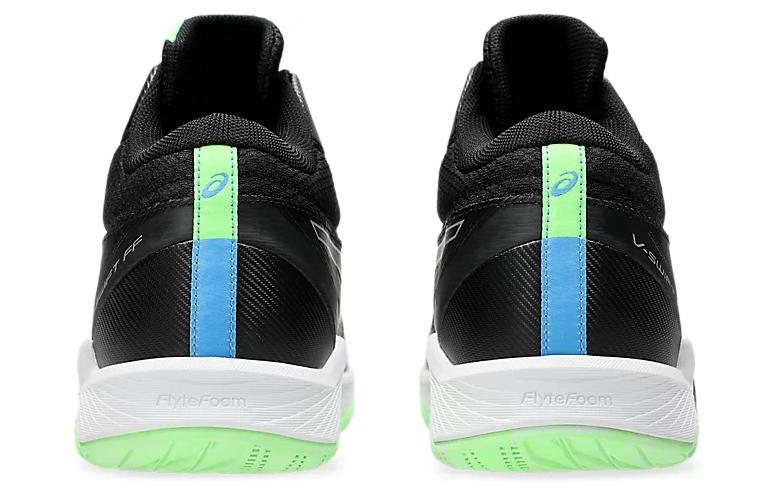 Asics V SWIFT FF MT 4 Износостойкие Дышащие Средней Высоты Тренировочные Кроссовки Унисекс Черный Зеленый 1053A064-001