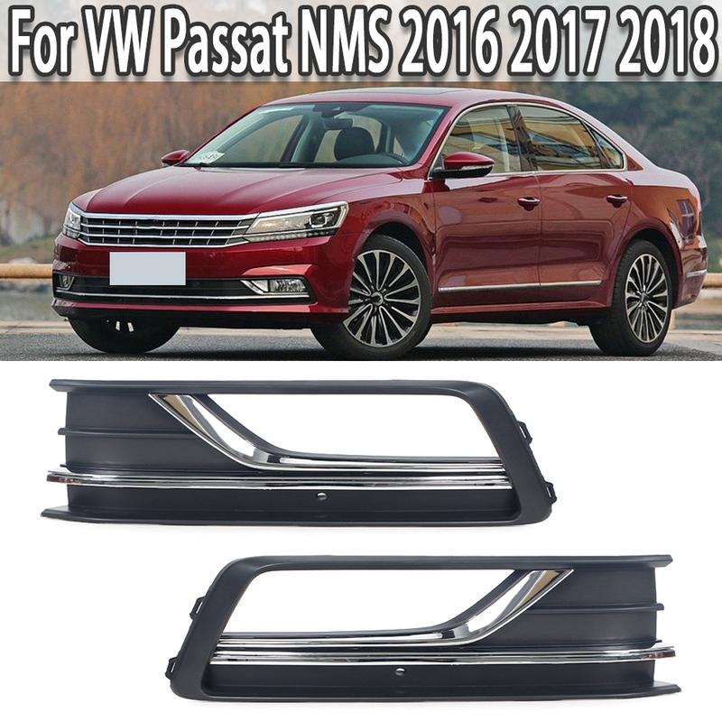 K-Car Передний бампер Решетка противотуманной фары Накладка на решетку Для Volkswagen VW Passat NMS 2016 2017 2018 56D853665C 56D853666C