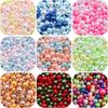 200Pcs No Hole 3-8mm Colorful ABS Round Imitation Pearl Beads for DIY Jewelry Craft Making Home Decoration Art Faux Pearls for Vase Fillers