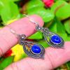 Natural Lapis Lazuli Gemstone 925 Sterling Silver Gift Earring 2.01" M6D56