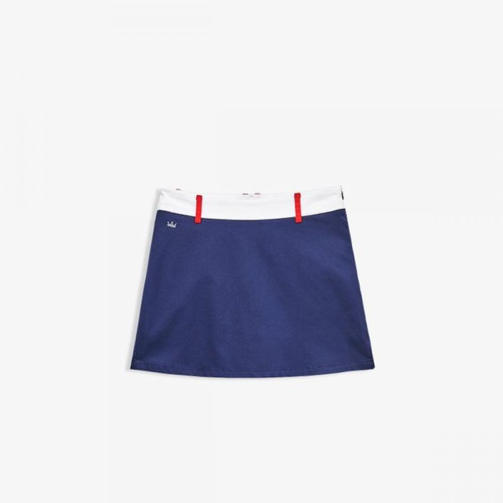 Lambda Women S Golf Skirt Belt Point Navy 0221