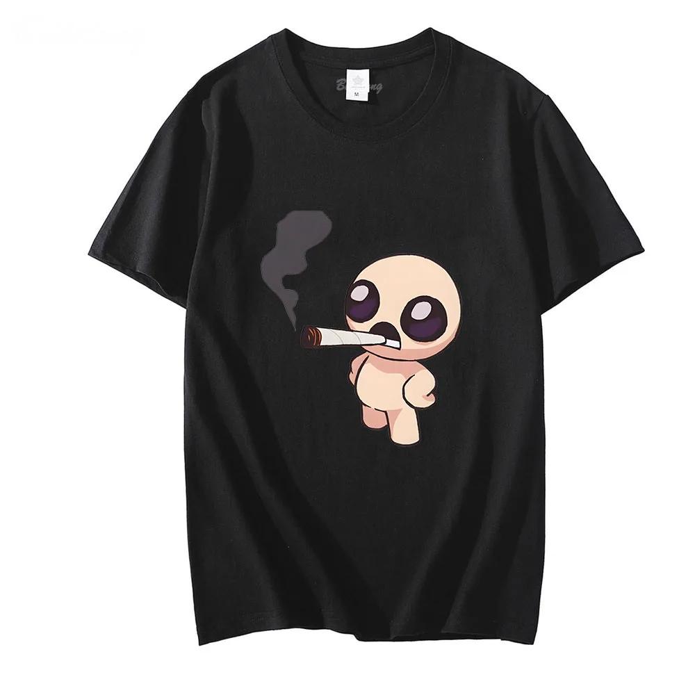 Печать на футболках Высококачественная футболка Игра The Binding Isaac Футболка Мультяшный Графический Эстетичная Одежда С коротким рукавом Уличная одежда