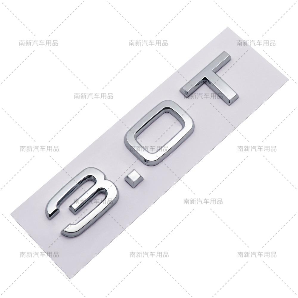 Suitable For Audi A3A4A5A6A7Q3Q5Q7 logo, displacement label, 2.0T, 1.8T, 3.0T logo car sticker emblem