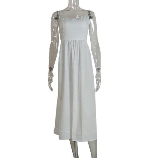 Женское вечернее платье с узкой талией, без рукавов, с открытой спиной, на бретельках, с низким вырезом, плиссированное, с большим подолом, в стиле принцессы, с ремешками, для выпускного вечера, платье миди