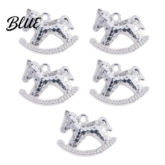 Horse Jewelry Charm 5Pcs Zinc Alloy Metal Electroplating Decoration Accessories