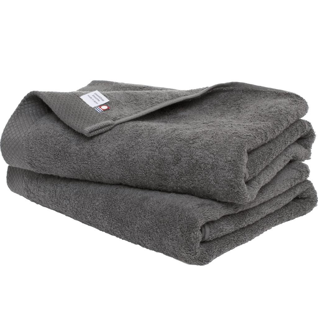 Bloom Imabari Towel Сертифицированный Набор из 2 предметов для Ванной Ciel Гостиничная Спецификация Впитывающий Быстросохнущий Для Сушки в Помещении 100% Хлопок Сделано в Японии (Древесный уголь)