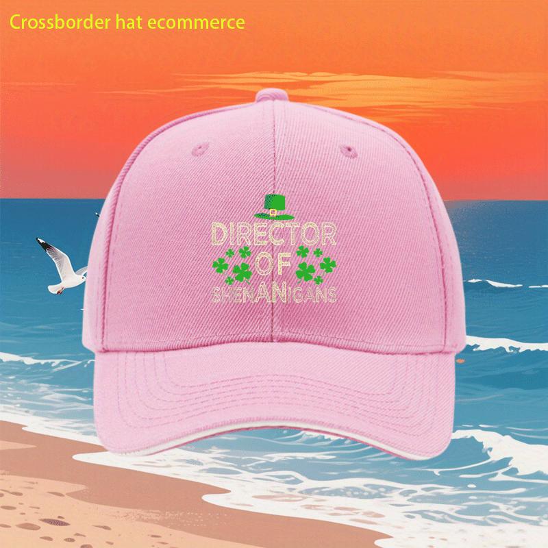 Director of Shenanigans Shamrock Baseball Cap Adjustable Polyester Casual St Patricks Day Gift Hat for Adults