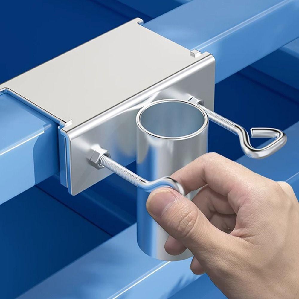 1Pcs Metal Umbrella Mount Clamp  For Garden Lawn Outdoor Yard Bleachers Deck Fences Poles