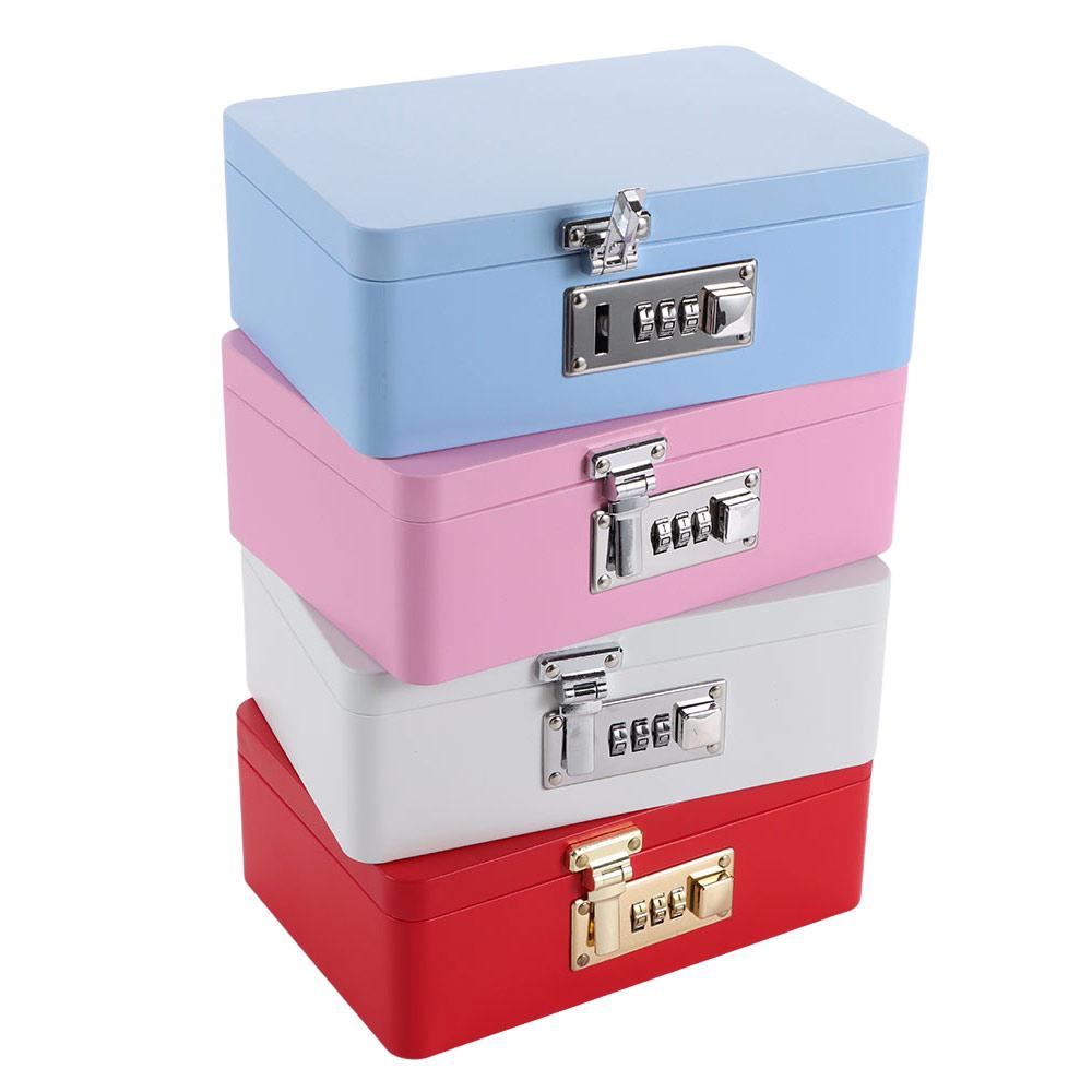 Metal Construction Password Lock Storage Box Combination Lock Key Safe Box Gift Packaging
