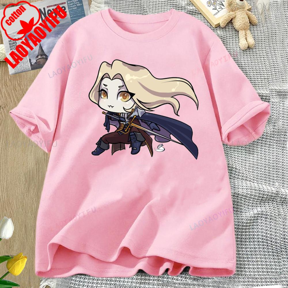 Castlevania Alucard Carmilla Printed T-shirt Tops Castlevania Alucard Street Fashion Hip Hop Casual Comfortable Personality