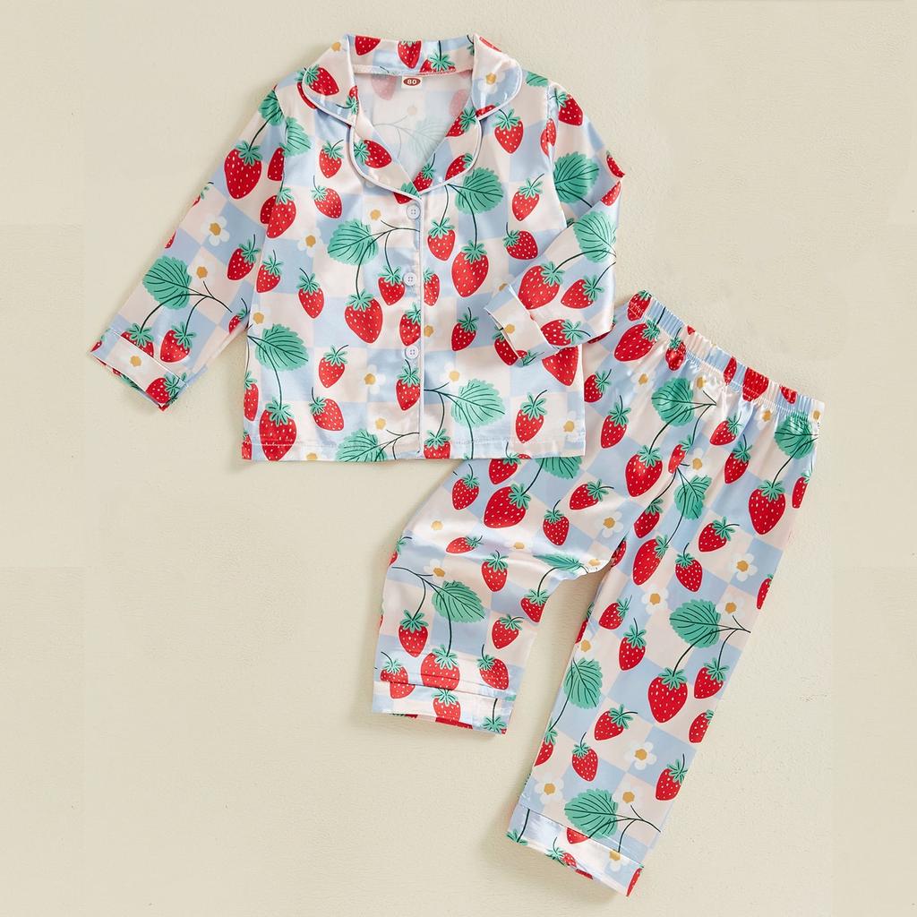 Пижамный комплект с длинными рукавами для мальчиков и девочек, повседневная домашняя одежда, комплект из двух предметов