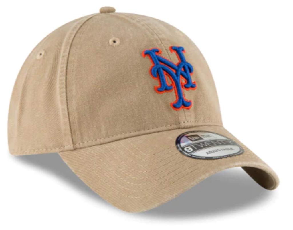 New Era New York Mets Core Classic Хаки 9TWENTY Регулируемая Кепка Универсального Размера OSFM, Хаки,