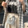 New Japanese Youth Lightweight Mobile Phone Bag Women's Trendy Personality Drawstring Change Bag Fashion Sports Messenger Small Bag Men