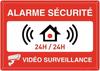 Жестяная табличка Hisun HD Жестяная табличка Двуязычное Предупреждение о безопасности Декор стены Ретро Французский Английский Видеонаблюдение Металлический плакат для Бизнеса Дома