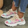 Butterfly Print White Sneakers Women 2024 Autumn Breathable Knitted Casual Shoes Woman Plus Size 43 Flat Shoes