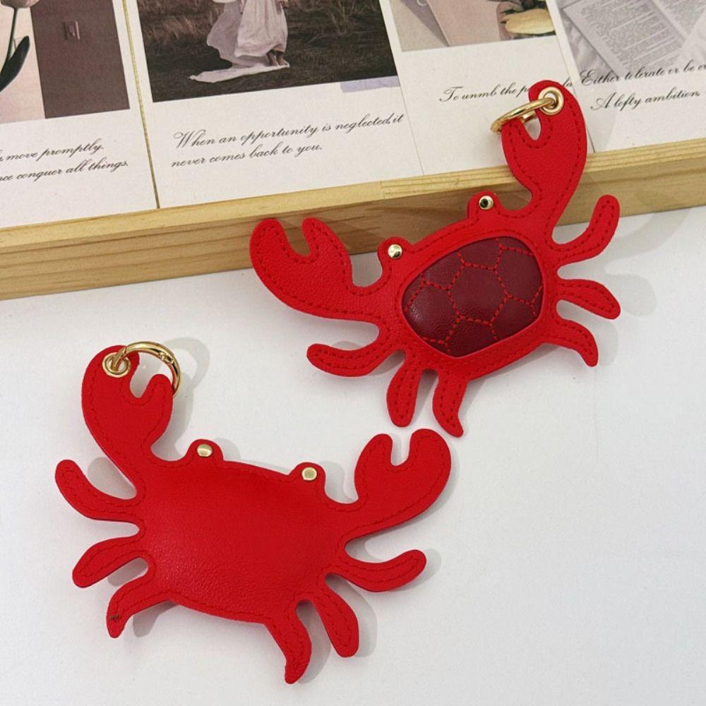 Summer Pu Leather Lobster Pendant Cute Bag Charm Multi-color Pu Crab Keychain Car Accessory