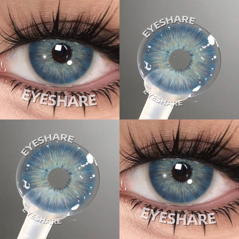 Eyeshare Цветные контактные линзы 1 пара Цветные контакты для глаз Коричневые линзы Голубые контакты Годовые Красивый макияж Контактные линзы для глаз