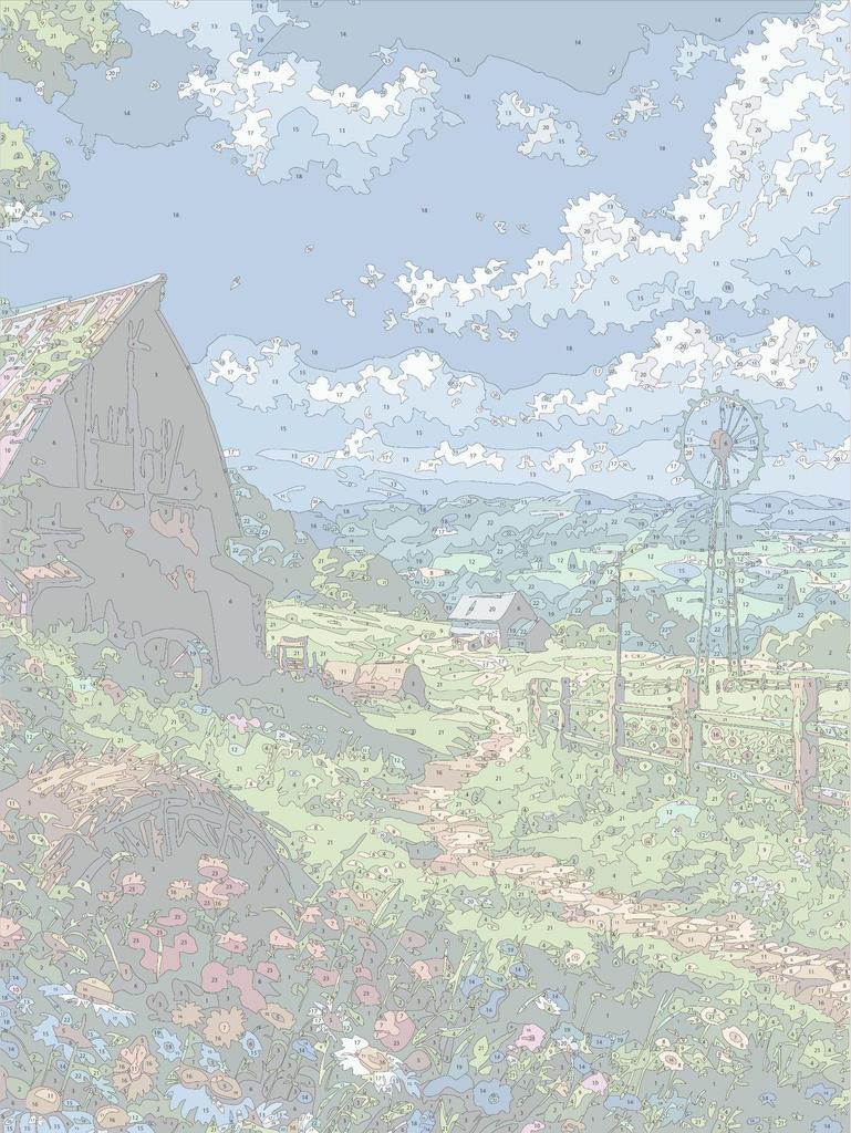 Хаяо Миядзаки Летняя Цифровая Масляная Живопись Своими Руками: Исцеляющий, Стильный Декор Гостиной Подарок