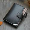 Casual Leather Men's Wallet Short Vertical Locomotive British Multi-Function Card Bag Zipper Buckle Purse
