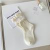 Lace Lolita Medium Tube Socks Actress Silk Splicing Long Tube Lace Cute Student Socks