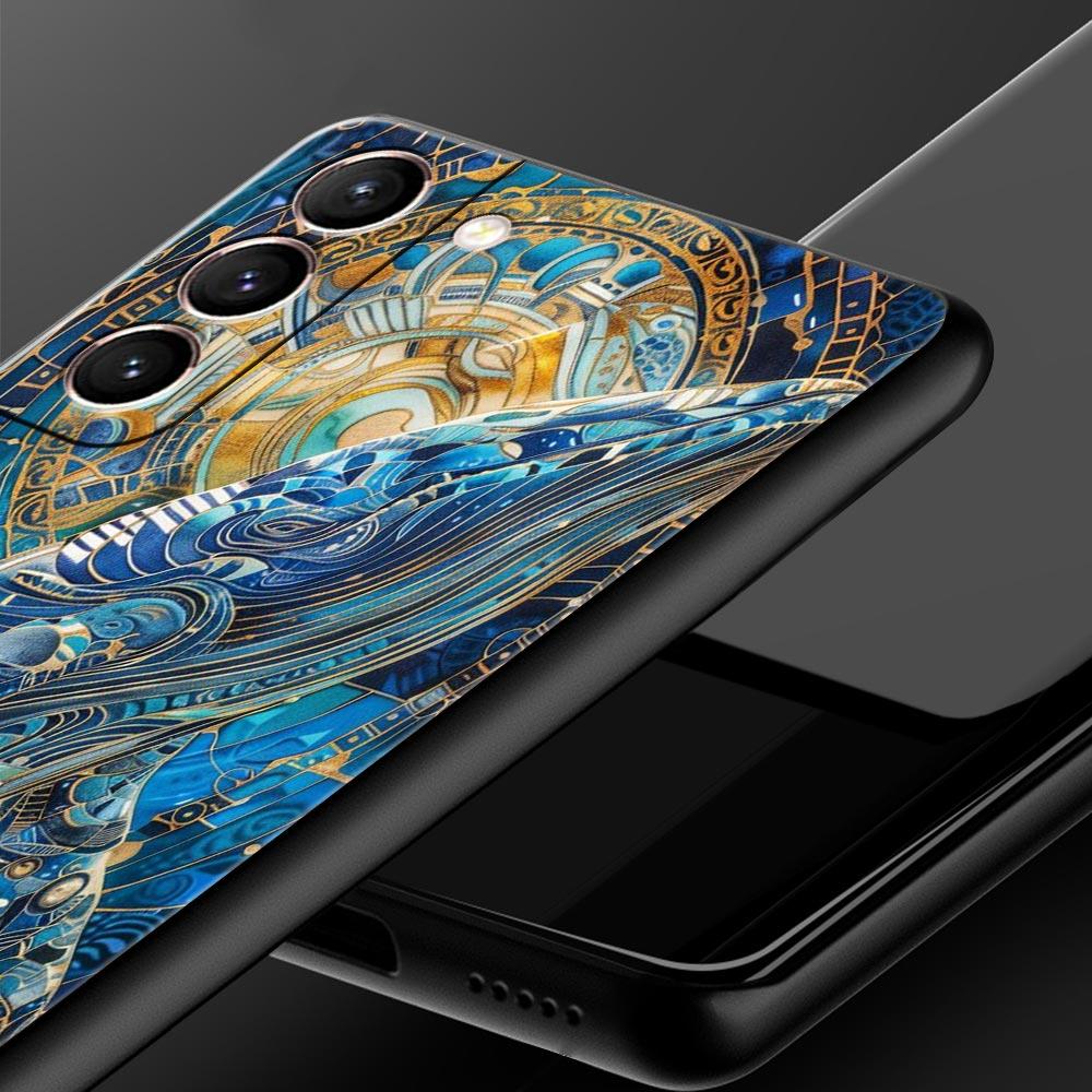 Синий Чехол для Телефона с Рыбами Океана для Samsung Galaxy S26 S25 S24 S23 S22 S20 S21 FE Ultra S25 Edge Plus 5G Мягкий ТПУ Чехол Fundas Capas