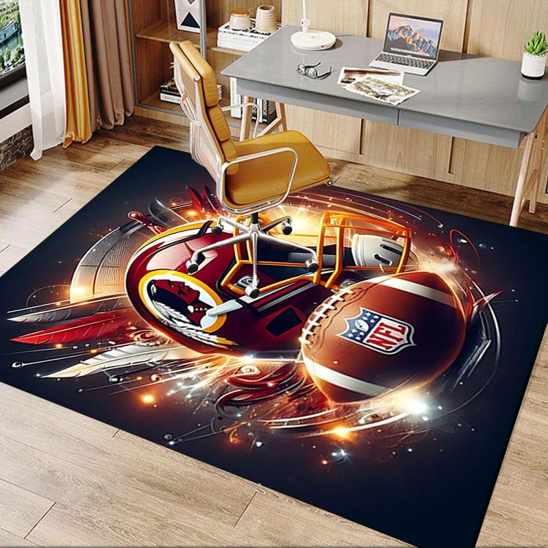 Коврик для кресла с логотипом NFL, офисный ковер для стола, домашний декор, идея подарка для фанатов NFL, подходит для спальни, гостиной и различных комнат