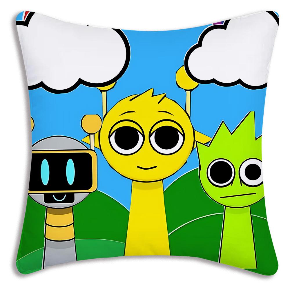 Игровой смешной Для S-SprunkiS Наволочки Мультяшный Диван Декоративный Дом Двусторонняя Печать Короткий Плюш Милый Чехол для Подушки